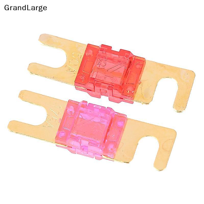 [GrandLarge] 2 Unidades De Fusíveis De Carro Banhados A Ouro Mini Fusível De Áudio 20A 30A 40A 50A 60A 70A 80A 100A 120A