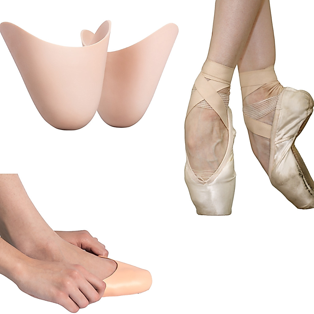 Ponteira De Gel Silicone Ponta Redonda Para Sapatilha de Ponta Ballet Balé Par Cor Salmão