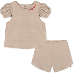 Conjunto Curto Listrado Infantil Feminino Lilica Ripilica