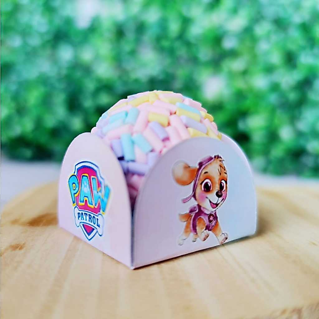 50 a 200 Forminhas para Docinhos Skye Patrulha Canina Personalizadas 4 Pétalas Brigadeiro Festa Aniversário Doces