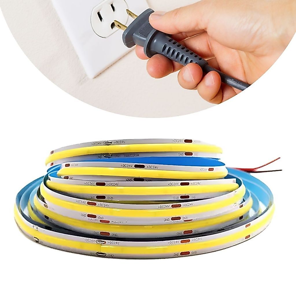 Fita Led Cob 480 Leds 18w/m Ligação Direta na Rede 127v ou 220 IP44 10mts