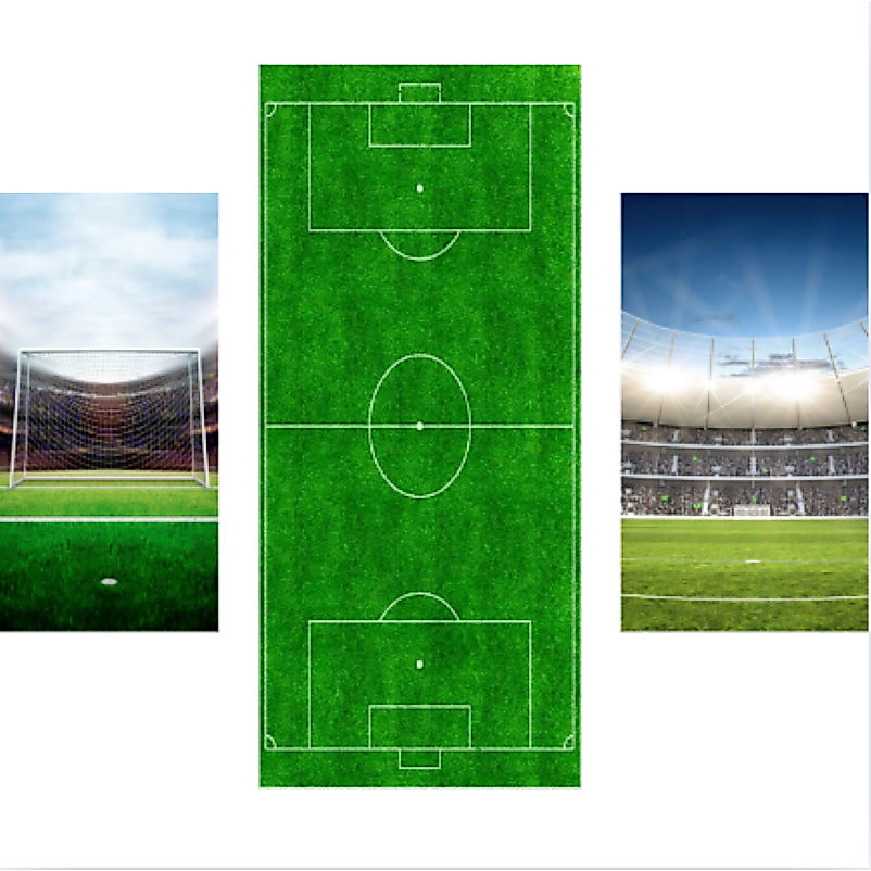 Painel Vertical Tecido Sublimado decor CAMPO DE FUTEBOL 2X1