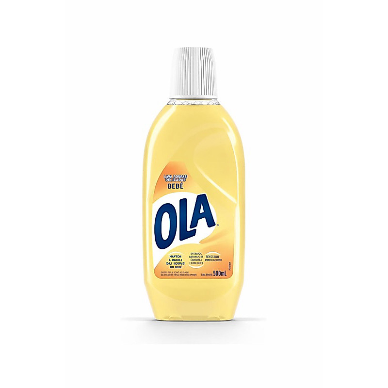 Lava Roupas Bebê Líquido Ola 500ml – Sabão para Roupas Delicadas Infantil Camomila e Erva Doce
