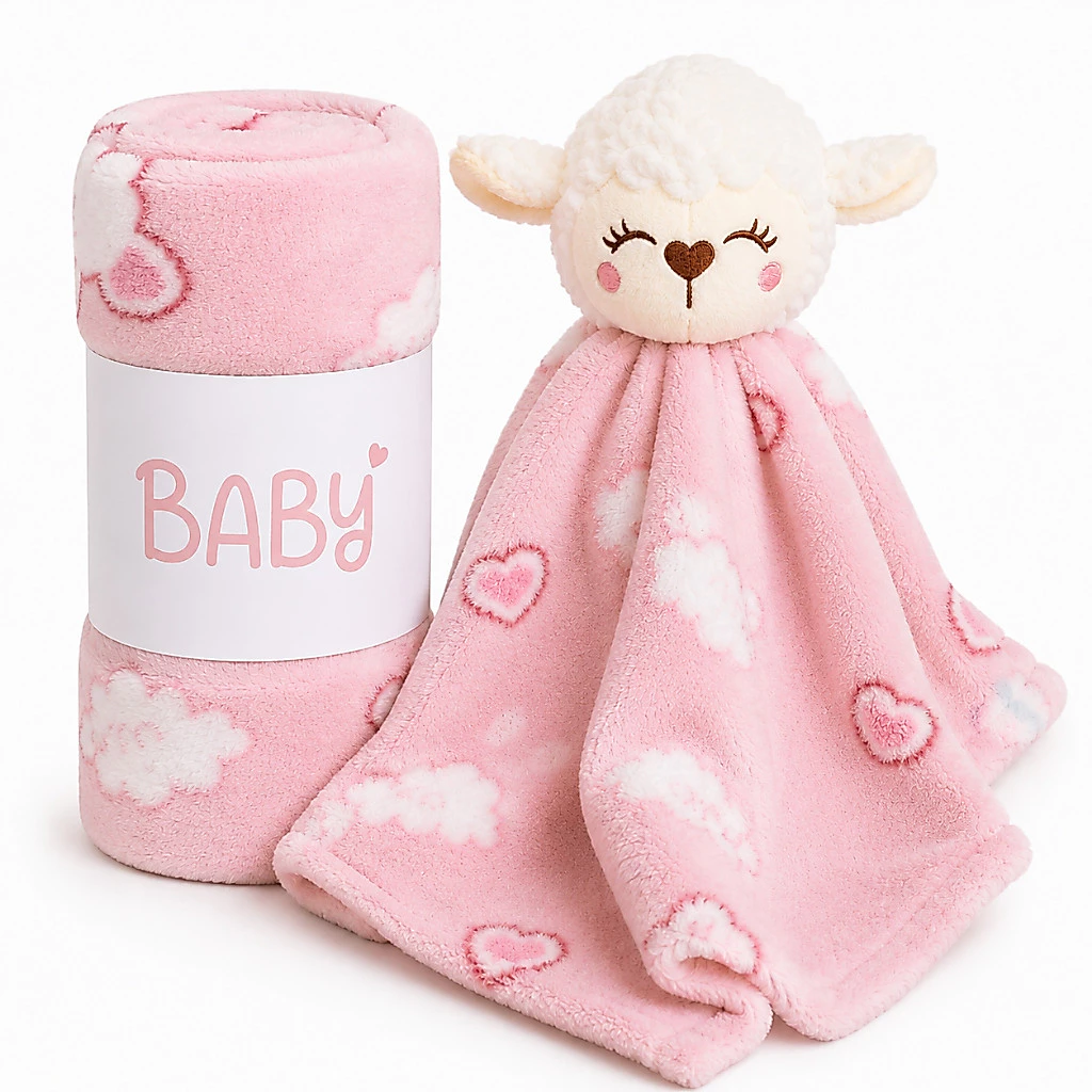 Kit Manta com Naninha Bebê Fleece Toque Super Macio Antialérgica — imagem 1
