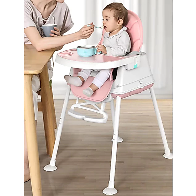 Cadeira de Alimentação Infantil Portátil Multifuncional 3 Alturas — foto 5