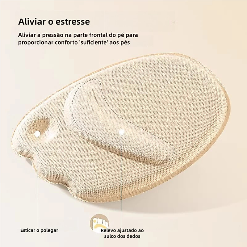 Palmilha Almofada para Amortecimento Frente do Pé - Alivia Dores nos Pés, Lavável e Reutilizável, Ideal para Saltos Alto