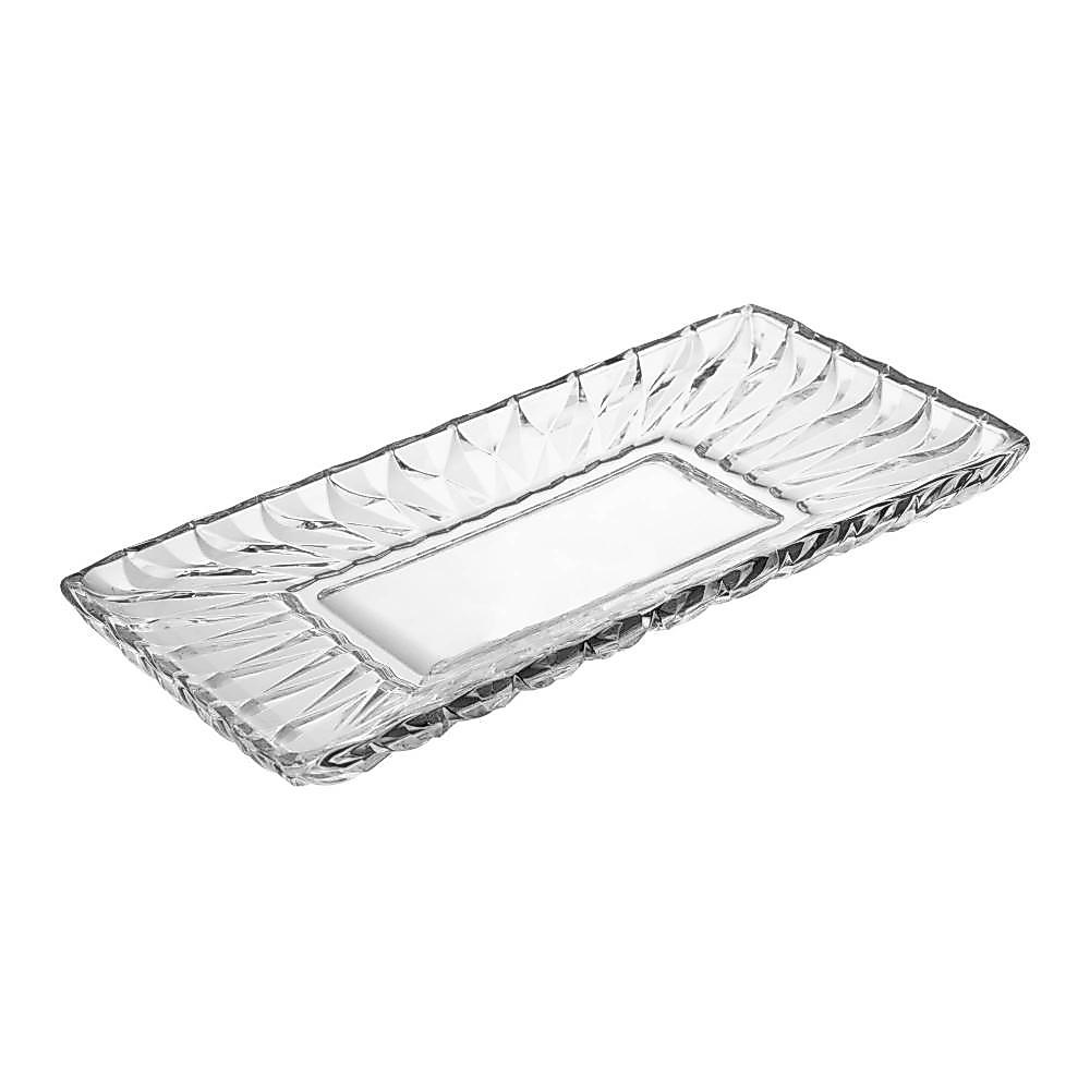 Travessa para Servir Diamond 30cm Cristal Lyor para Saladas Aperitivos Pratos Principais Sobremesas Mesa Posta Luxo Casa