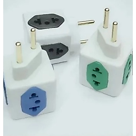 Imagem 50 Peças Atacado Revenda Adaptador de Tomada Power Cubo Dado Dadinho Universal 3D 4D