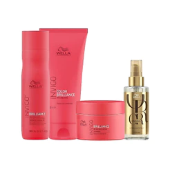 Kit Wella - Shampoo 250ml , Condicionador 200ml e Máscara 150ml Color Brilliance + Oleo 100ml