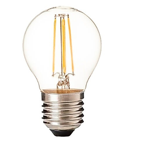 Lâmpada Filamento G45 Bolinha E27 LED 2W  2200K Luz Âmbar Bivolt Foxlux Decorativa