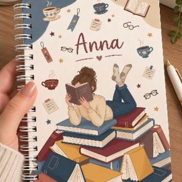 Caderno A5 / A6 personalizado - capa dura pautado
