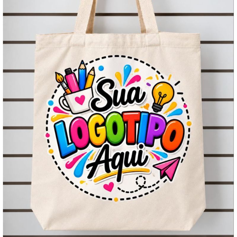 10 Sacola 38x42 bolsa ecobag 100% algodão cru personalizadas com sua logomarca tamanho luxo