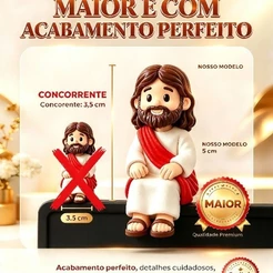 JESUS sentado, decoração *MAIOR*enfeite lembrancinha religiosa