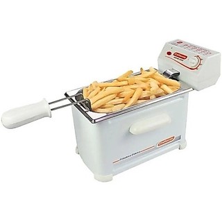 Fritadeira Elétrica Com Óleo 1 Cuba 2 Litros 1200w Branca