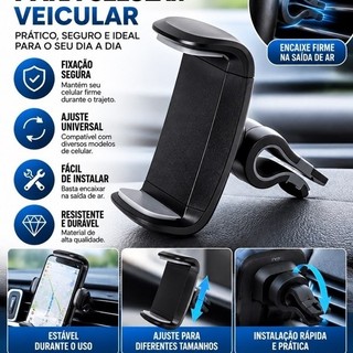 Kit 2 Suporte Celular Veicular Saída Ar-condicionado
