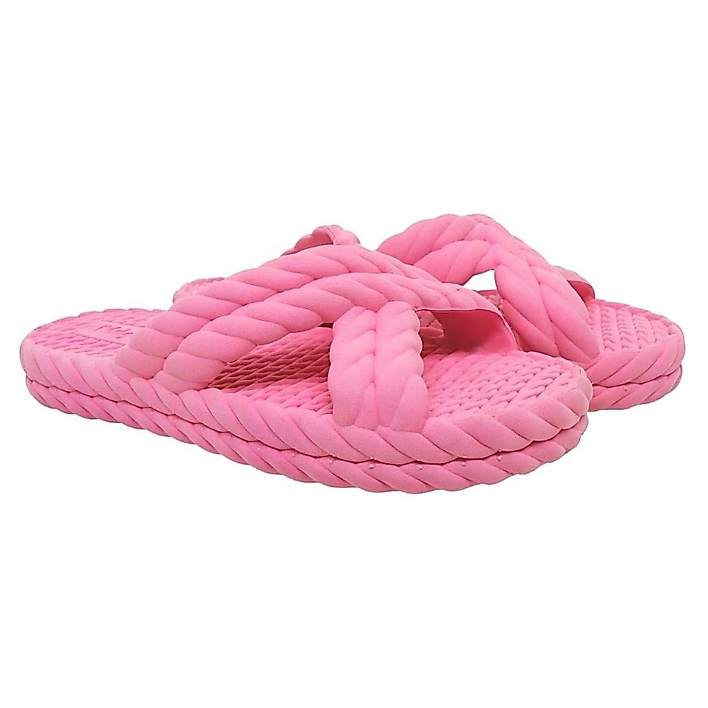 Chinelo Nuvem Trançado Feminino Macio Confortável Leve Antiderrapante Verão