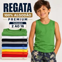 REGATA INFANTIL MENINO - CAMISA MACHAO - BLUSA CAVADA - CAMISETA REGATINHA