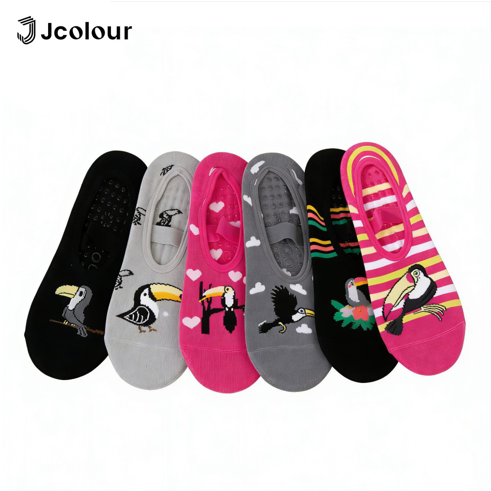 Jcolour Kit 6 Meias Sapatilhas Antiderrapante Pilates Yoga Hidroginástica Academia Dança em Oferta na Shopee