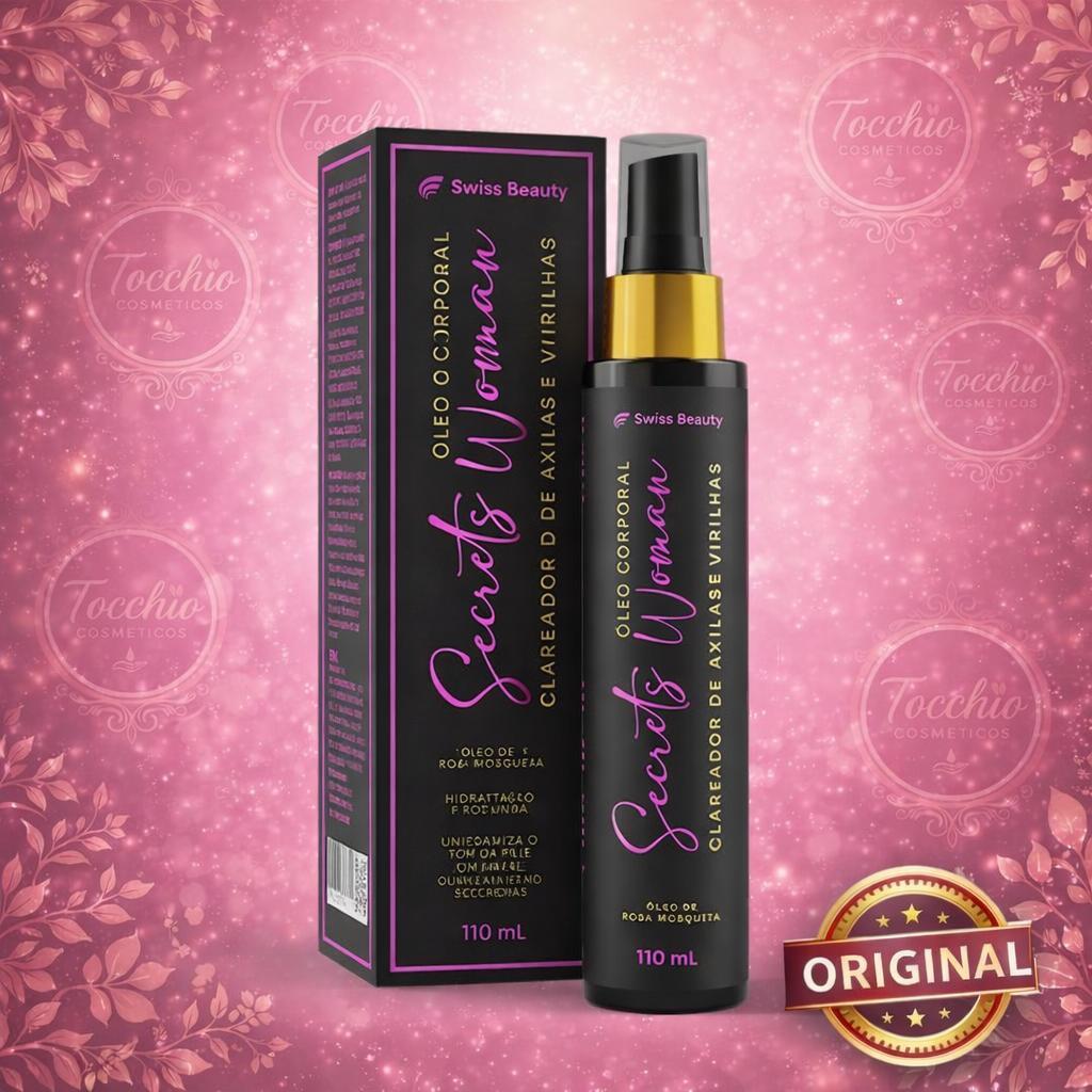 Óleo Secrets Clareador Corporal  Woman  SWISS BEAUTY - Axilas - Virilha - Pele e Partes Íntimas