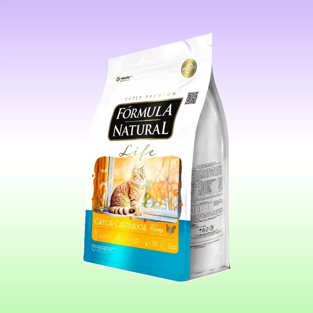 Ração Seca Fórmula Natural Life Gatos Castrados Sabor Frango 10,1 KG Adimax
