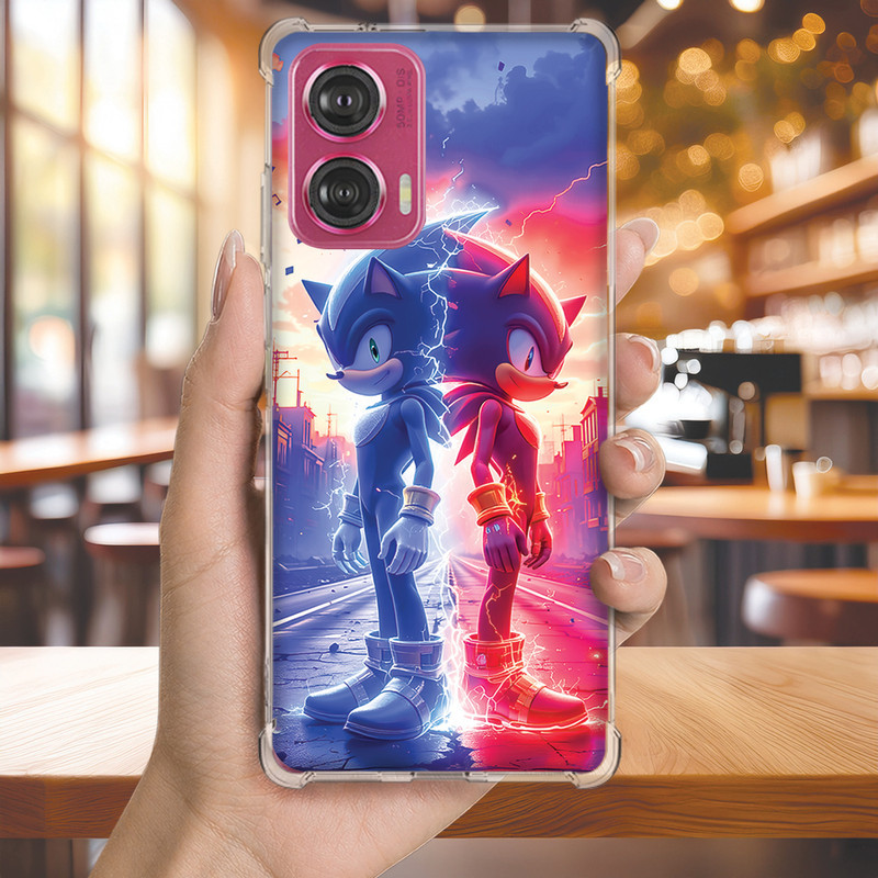 Capa Capinha MOTO G50 G42 G41 G35 G34 G32 G31 G24 G23 Anti-impacto Personalizada gamer SONIC (4156)
