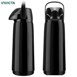 Garrafa Térmica Air Pot 1,8L Slim Pressão Invicta Preta Café Chá