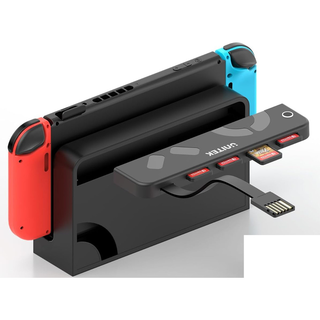 Leitor de cartão de jogo cartucho 4 em 1 Unitek Nintendo Switch V1 V2 Oled  Card adaptador comutação rápida