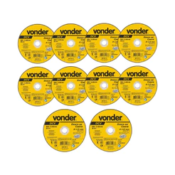 Kit 10 Discos De Corte 115mm X 1mm X 22,23mm Esmerilhadeira