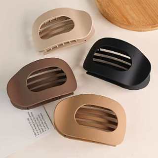 Presilha Oval Coreana Garra Designer Curvo Anti-impacto - Clipe de Cabelo Bico de Pato