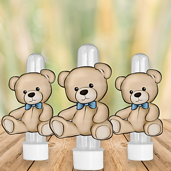 Apliques para Tubete Doces Bolo -  CHÁ DE BEBÊ URSINHO -  Lembrancinhas Divertidas para Sua Festas