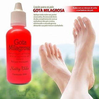 Gota Milagrosa Para Pés / Combate Rachadura Pés Ressecados Fungos e Micose Nas Unhas / 30ml Loção Hidratante Milagrosa