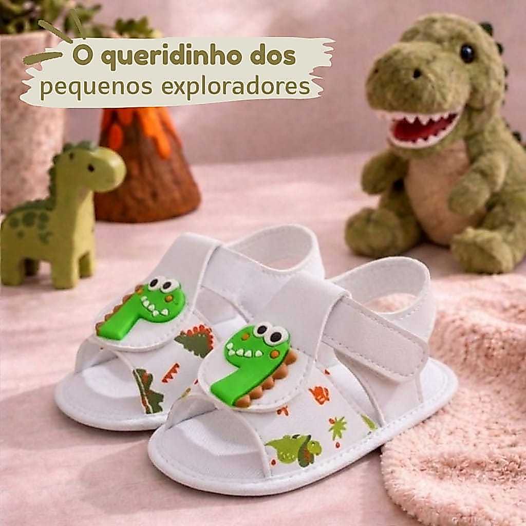 Sandália Infantil Menino Dinossauro – Confortável e Leve