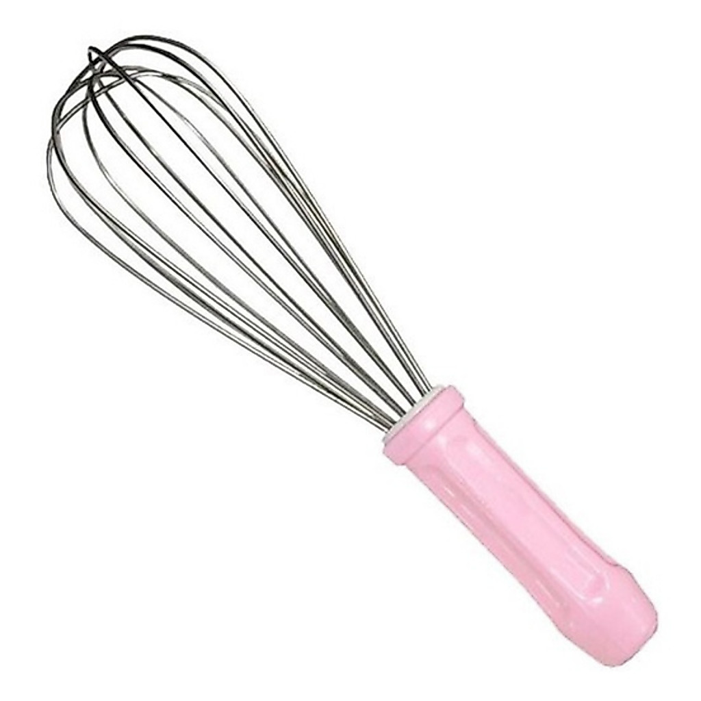 Fue Batedor de Ovo Bolo Super Resistente Manual Fuer Foe 30CM Rosa Branco Vermelho