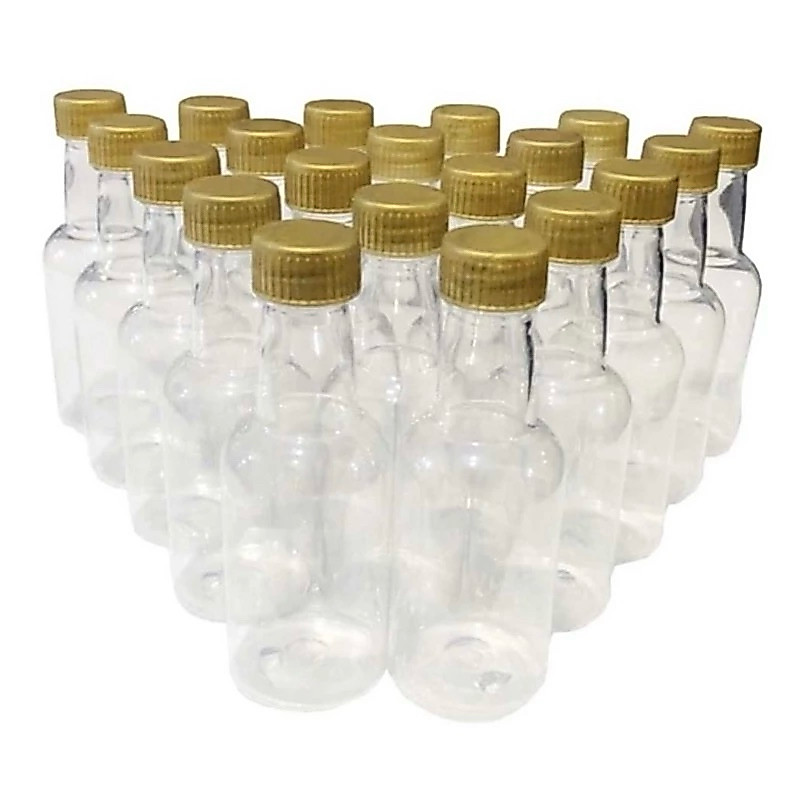 50 Garrafinhas 50ml Tampa OURO Fechada Off (CHOCO)