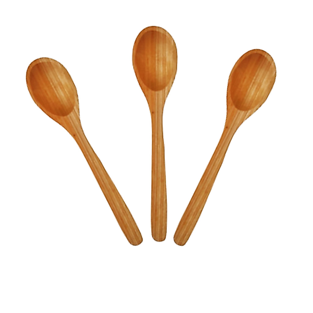 Kit 03 Colher De  Madeira Culinária Artesanal