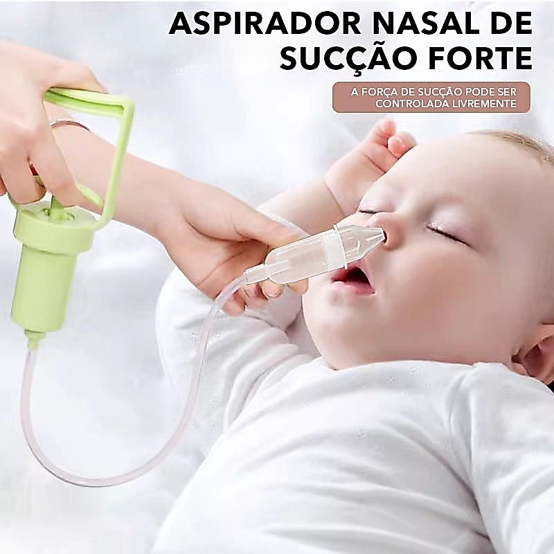 Aspirador Nasal de Sucção para Bebê Recém-Nascido | Silicone Seguro, Fácil Limpar, Sem Dor + Estojo Inclusa