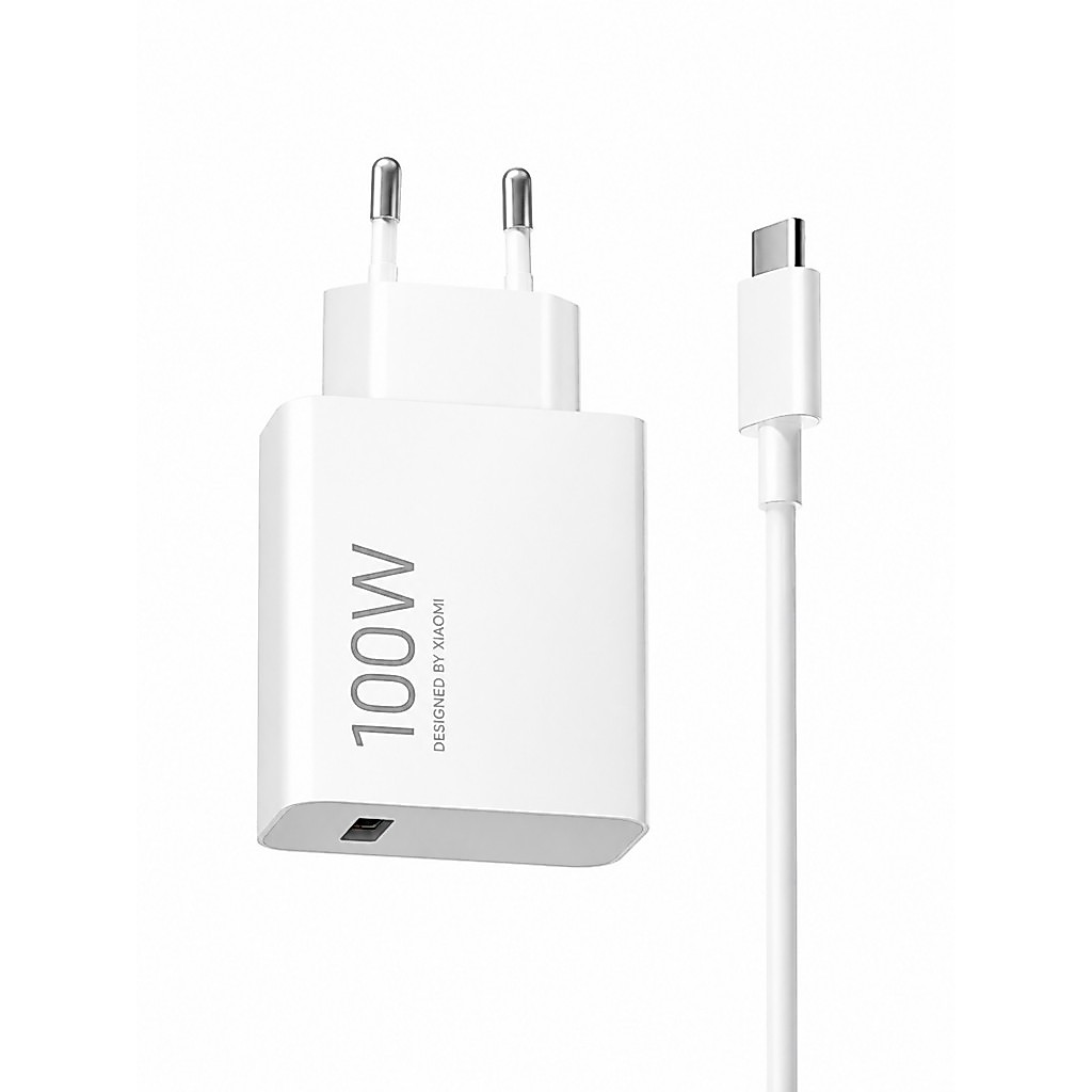 Carregador Xiaomi Turbo 100W GaN USB-A Cabo USB-C 1 Metro