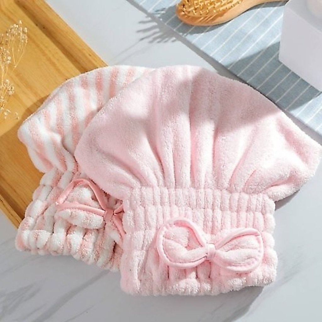KIT 5 PCS Touca para seca cabelo Mágica Touca de Banho Absorvente Toalha de Microfibra · foto 2