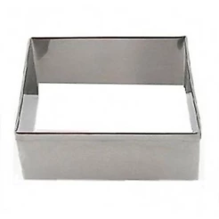 Cortador Aro Quadrado 6x6x4cm - 1 Unidade - Ref:2034 - RR Cortadores - Rizzo
