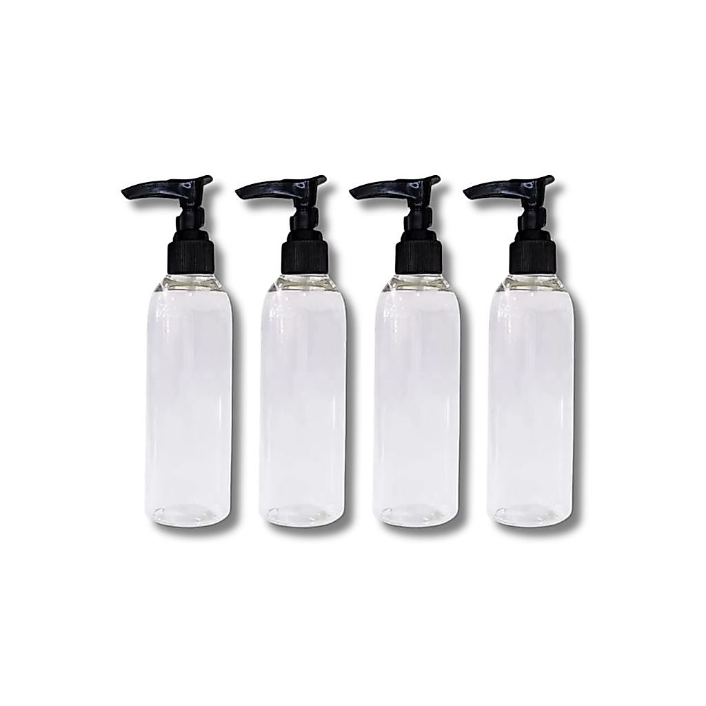 Kit 4 Frascos 60ml Pump Garrafinha Pote de Viagem Internacional Nacional