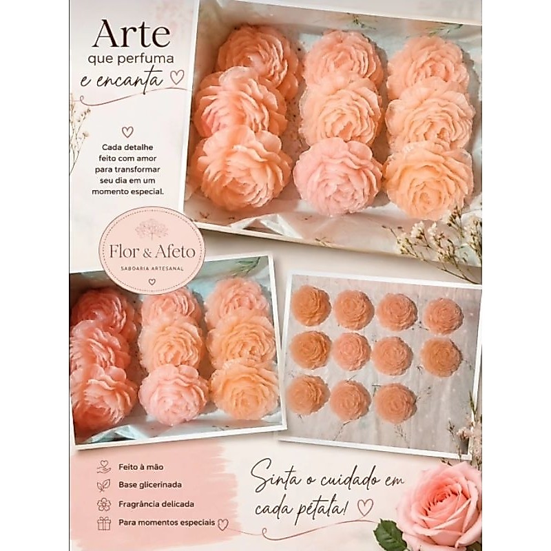 Mini Sabonete Artesanal 15/20g Lembrancinha Personalizada|Casamento, Aniversário,Batizado,Maternidade e Chá de Casa Nova