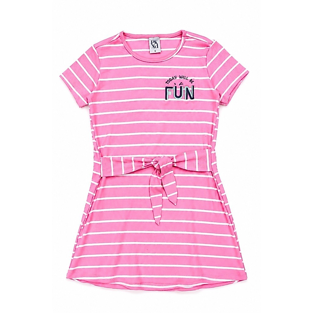 Vestido Feminino Infantil Bordado Divertido