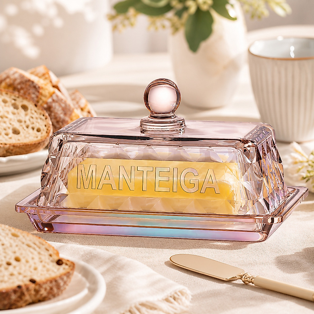 Manteigueira Memory De Cristal 16cm Hauskraft Premium