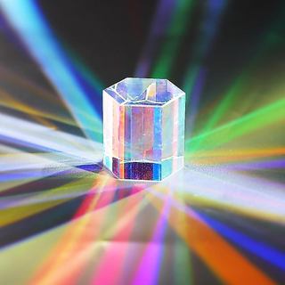 Prisma de dispersão RGB de vidro óptico de 1,2'' X-Cube para presente de ensino de física