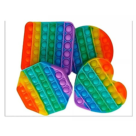 Push Pop It Unicórnio Silicone Sensorial Fidget Arco-Íris Brinquedo