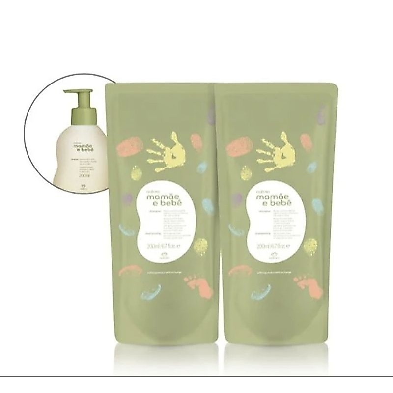 Kit 2 Refis De Hidratante Mamãe e Bebê Natura de 200ml cada