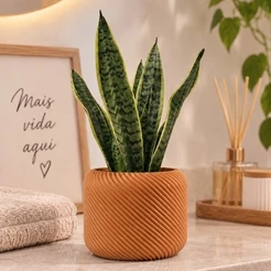 Vaso para Plantas Decorativo Cachepot Suculentas Moderno Espiral Decoração 3D