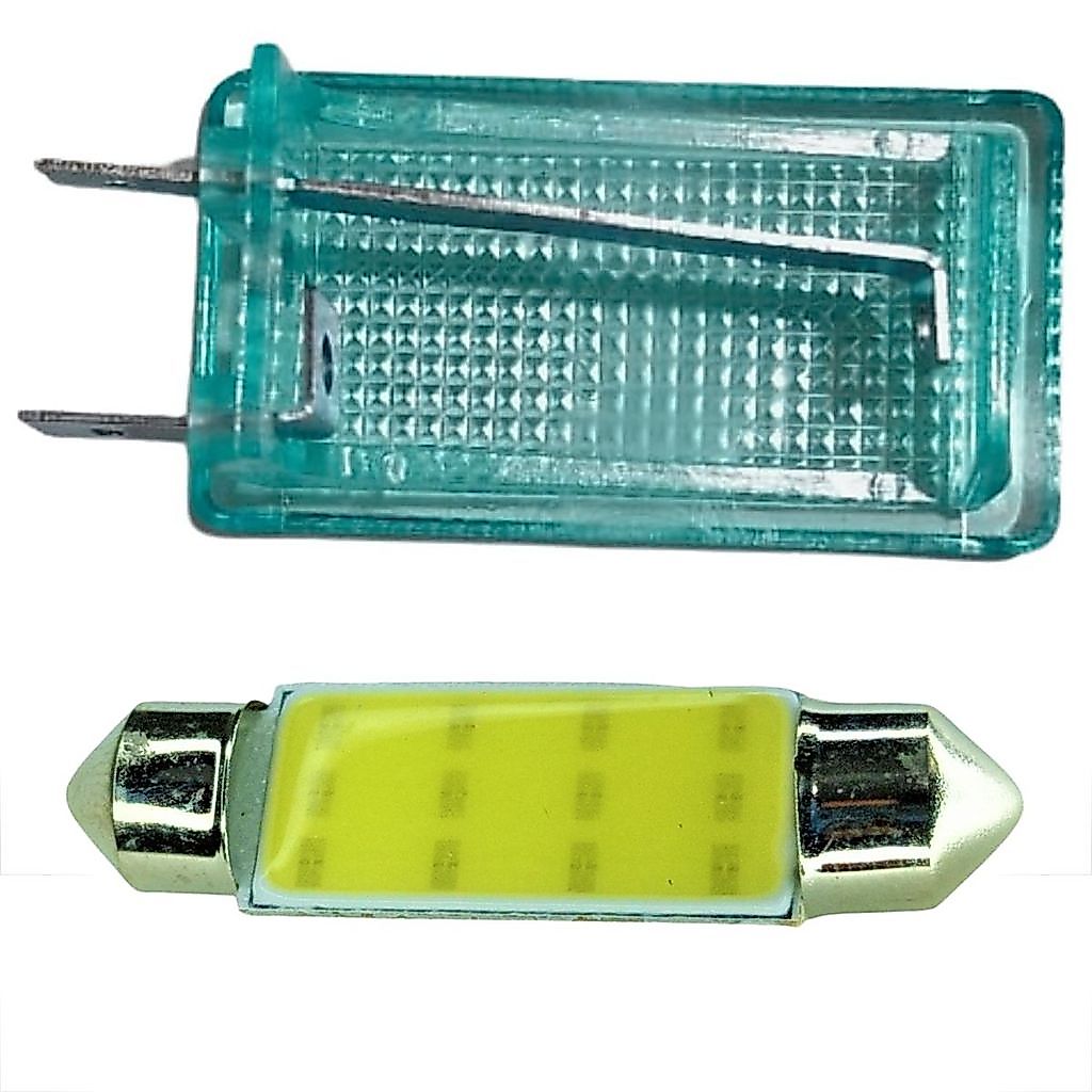PLAFONIER TETO E PORTA MALAS UNIVERSAL COM LÂMPADA LED TORPEDO 12V