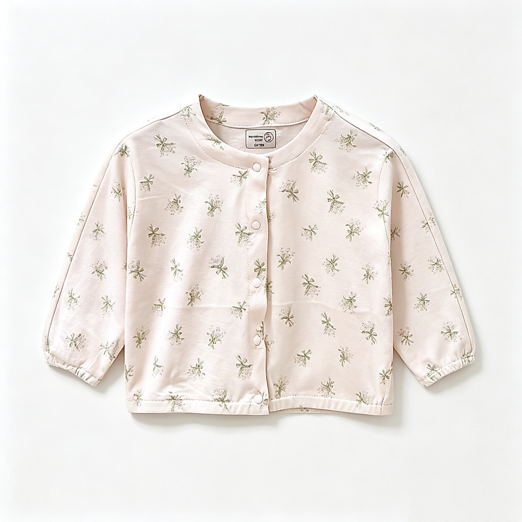 Meninas Floral Cardigan jaqueta primavera outono estilo fino puro algodão botão camisa elegante respirável ar condiciona
