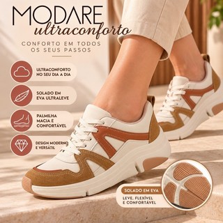 Tênis Modare Feminino Ultra Conforto Casual Sneaker Lançamento Confortável Leve Original